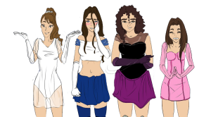 The M9 Girls in costume